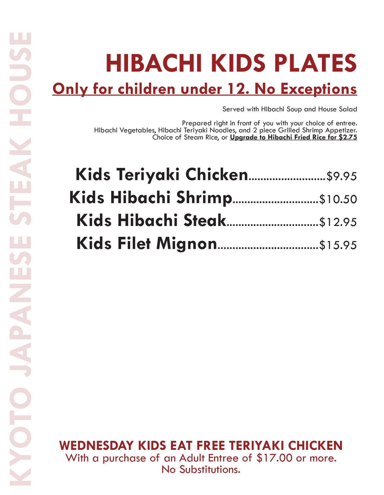 Kyoto Japanese Steak House in Rockwall Dinner Hibachi