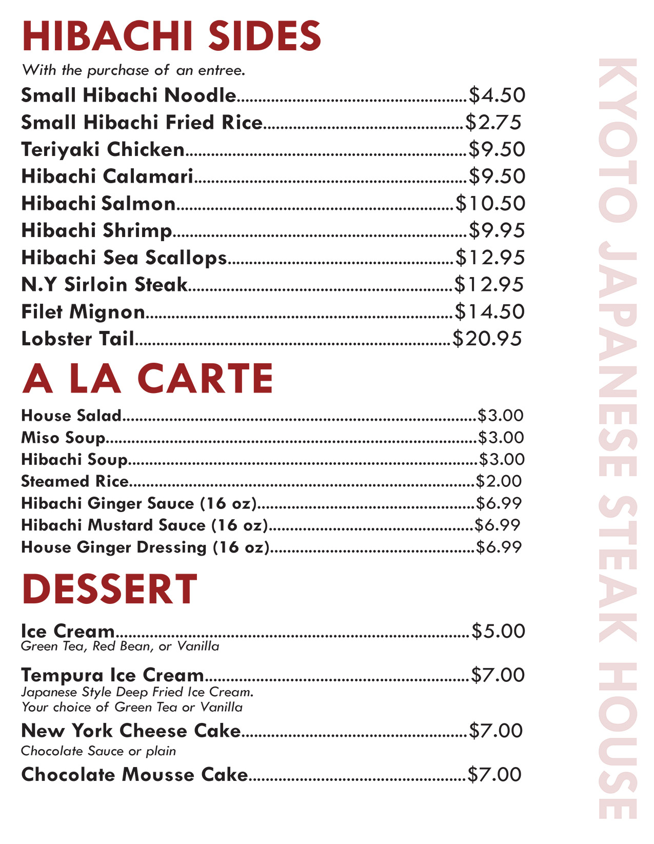 Kyoto Japanese Steak House in Rockwall Dinner Hibachi